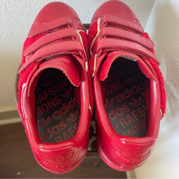 Adidas Stan Smith x Raf Simons Comfort Badge Power Red BB6887 Sneaker - Picture 6 of 8